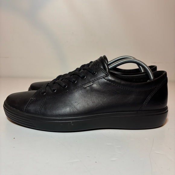 Ecco Mens Black Soft 7 Tred Low Gore-Tex Leather Sneaker Size US 11 And EU 45 - Picture 2 of 11